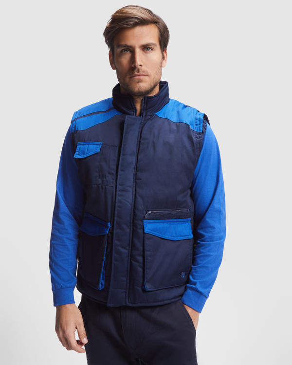 Gilet De Travail Multi-Poches Avec Col Montant Bicolore - ROLY ARMADA 8414