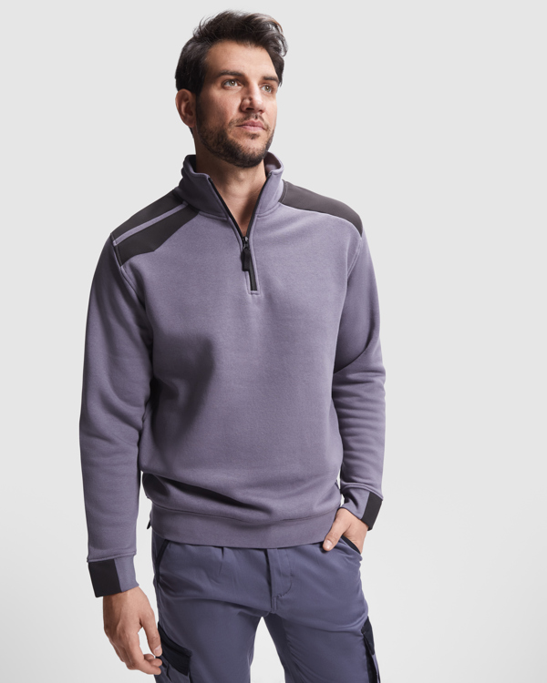 Sweat À Col Montant Et Demi-Zip Bicolore [ROLY Maverick 841]